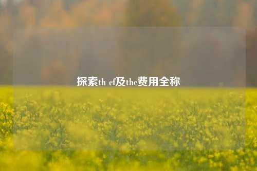 探索th cf及thc费用全称