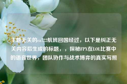 主题无关的ca722航班回国经过,以下是纠正无关内容后生成的标题,,探秘FPX在LOL比赛中的语音世界,团队协作与战术博弈的真实写照