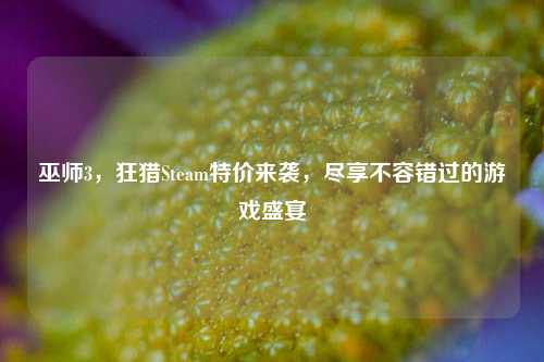 巫师3,狂猎Steam特价来袭,尽享不容错过的游戏盛宴