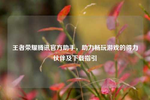 王者荣耀腾讯官方助手,助力畅玩游戏的得力伙伴及下载指引