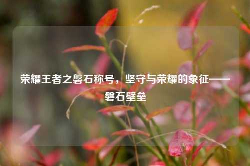 荣耀王者之磐石称号，坚守与荣耀的象征——磐石壁垒