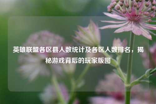 英雄联盟各区县人数统计及各区人数排名,揭秘游戏背后的玩家版图