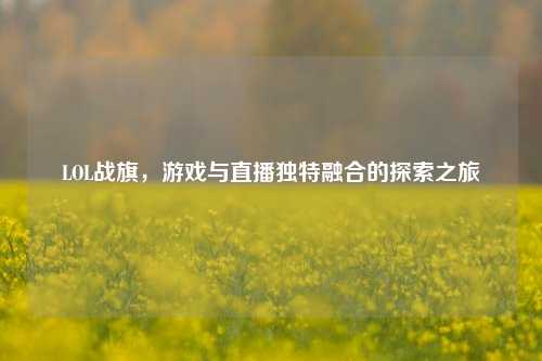 LOL战旗，游戏与直播独特融合的探索之旅