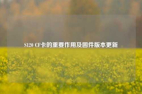S120 CF卡的重要作用及固件版本更新