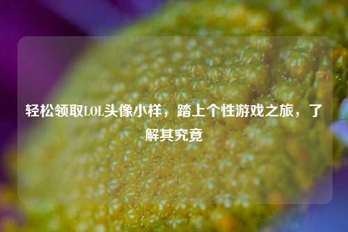 轻松领取LOL头像小样，踏上个性游戏之旅，了解其究竟