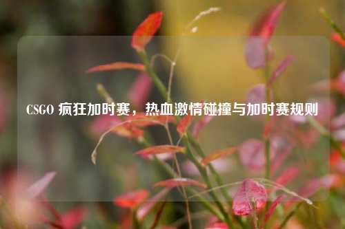 CSGO 疯狂加时赛,热血激情碰撞与加时赛规则