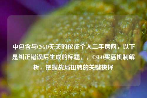 中包含与CSGO无关的仪征个人二手房网，以下是纠正错误后生成的标题，，CSGO买活机制解析，把握战局扭转的关键抉择