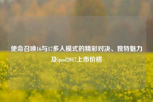 使命召唤16与17多人模式的精彩对决、独特魅力及ipad2017上市价格