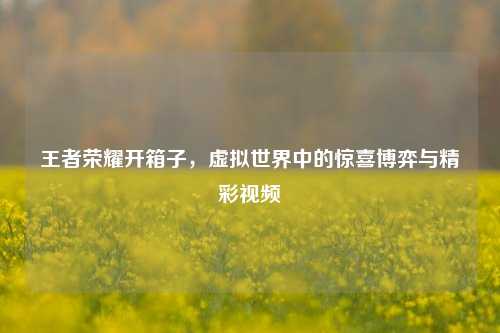 王者荣耀开箱子,虚拟世界中的惊喜博弈与精彩视频