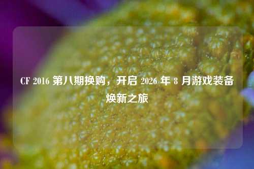CF 2016 第八期换购,开启 2026 年 8 月游戏装备焕新之旅