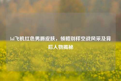 lol飞机红色男爵皮肤,领略别样空战风采及背后人物揭秘