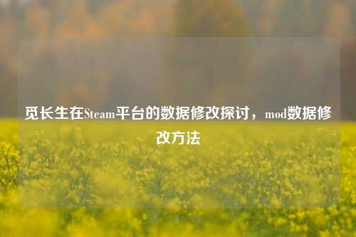 觅长生在Steam平台的数据修改探讨，mod数据修改方法