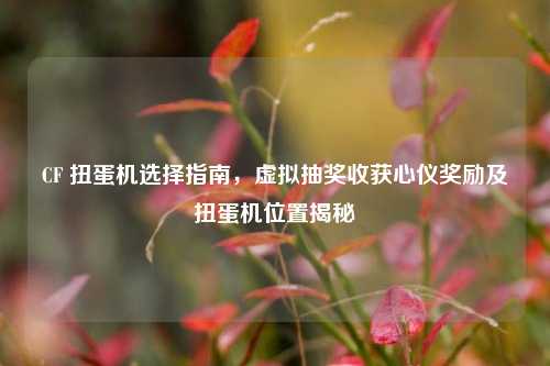 CF 扭蛋机选择指南,虚拟抽奖收获心仪奖励及扭蛋机位置揭秘