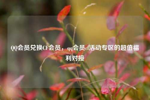 QQ会员兑换CF会员,qq会员cf活动专区的超值福利对接