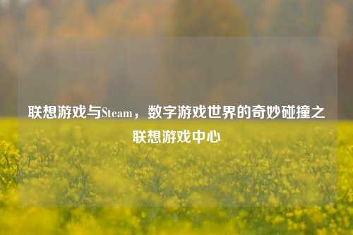 联想游戏与Steam,数字游戏世界的奇妙碰撞之联想游戏中心
