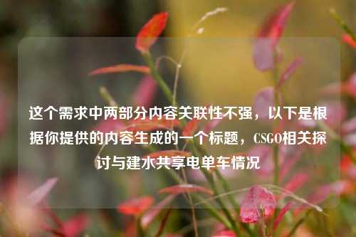 这个需求中两部分内容关联性不强,以下是根据你提供的内容生成的一个标题,CSGO相关探讨与建水共享电单车情况