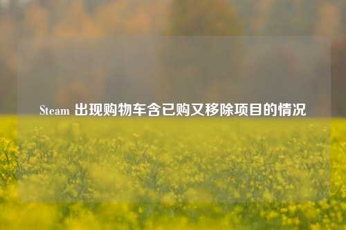 Steam 出现购物车含已购又移除项目的情况