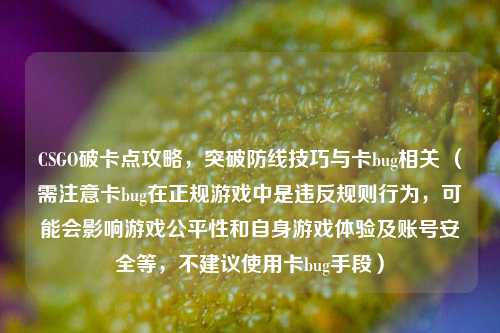 CSGO破卡点攻略，突破防线技巧与卡bug相关 （需注意卡bug在正规游戏中是违反规则行为，可能会影响游戏公平性和自身游戏体验及账号安全等，不建议使用卡bug手段）