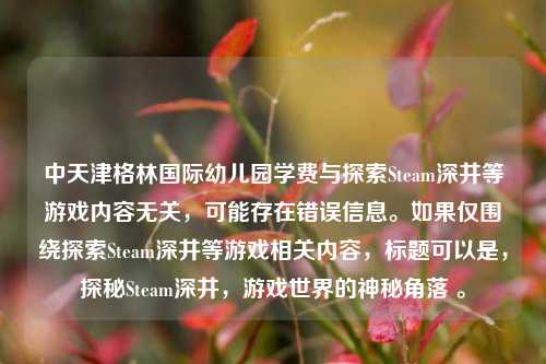 中天津格林国际幼儿园学费与探索Steam深井等游戏内容无关,可能存在错误信息。如果仅围绕探索Steam深井等游戏相关内容,标题可以是,探秘Steam深井,游戏世界的神秘角落 。