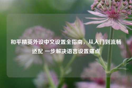 和平精英外设中文设置全指南,从入门到流畅适配 一步解决语言设置痛点