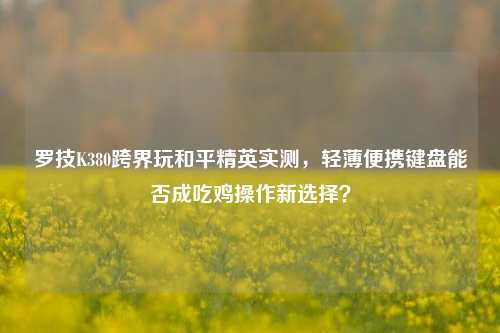 罗技K380跨界玩和平精英实测,轻薄便携键盘能否成吃鸡操作新选择?