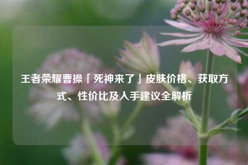 王者荣耀曹操「死神来了」皮肤价格、获取方式、性价比及入手建议全解析