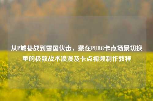 从P城巷战到雪国伏击,藏在PUBG卡点场景切换里的极致战术浪漫及卡点视频制作教程