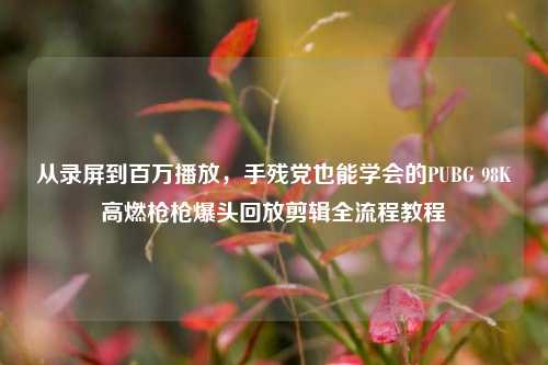 从录屏到百万播放,手残党也能学会的PUBG 98K高燃枪枪爆头回放剪辑全流程教程
