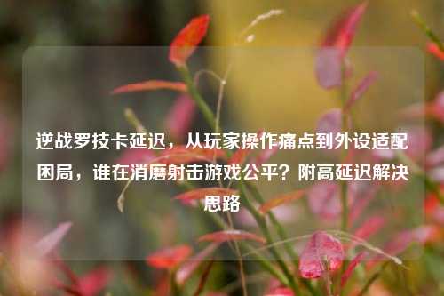 逆战罗技卡延迟,从玩家操作痛点到外设适配困局,谁在消磨射击游戏公平?附高延迟解决思路