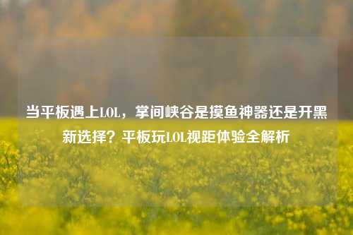 当平板遇上LOL,掌间峡谷是摸鱼神器还是开黑新选择?平板玩LOL视距体验全解析