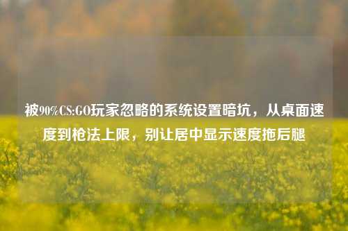 被90%CS:GO玩家忽略的系统设置暗坑,从桌面速度到枪法上限,别让居中显示速度拖后腿
