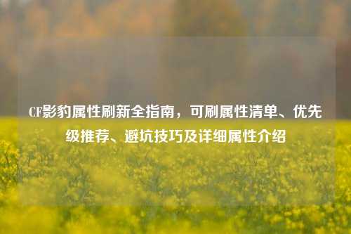 CF影豹属性刷新全指南,可刷属性清单、优先级推荐、避坑技巧及详细属性介绍