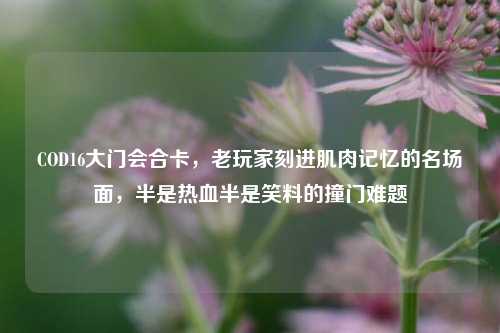 COD16大门会合卡,老玩家刻进肌肉记忆的名场面,半是热血半是笑料的撞门难题