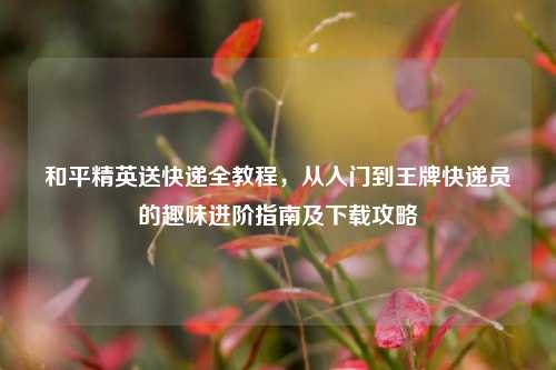 和平精英送快递全教程,从入门到王牌快递员的趣味进阶指南及下载攻略