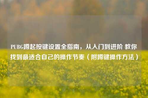 PUBG蹲起按键设置全指南,从入门到进阶 教你找到最适合自己的操作节奏(附蹲键操作方法)