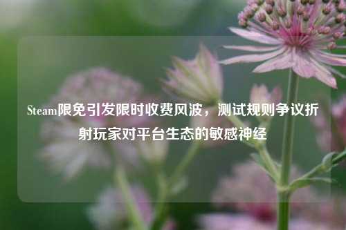 Steam限免引发限时收费风波,测试规则争议折射玩家对平台生态的敏感神经