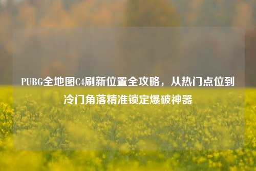 PUBG全地图C4刷新位置全攻略,从热门点位到冷门角落精准锁定爆破神器