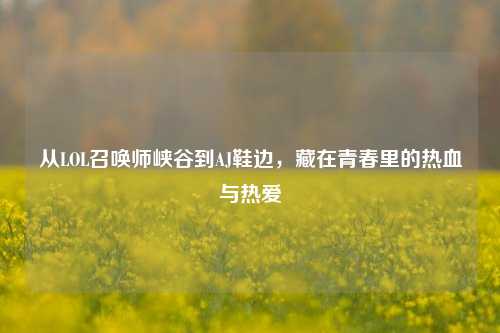 从LOL召唤师峡谷到AJ鞋边,藏在青春里的热血与热爱