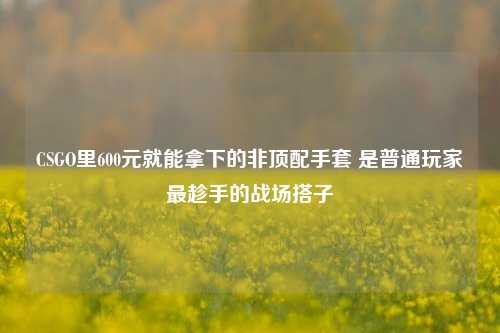 CSGO里600元就能拿下的非顶配手套 是普通玩家最趁手的战场搭子