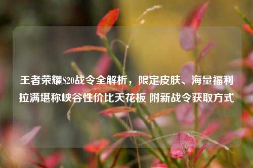 王者荣耀S20战令全解析,限定皮肤、海量福利拉满堪称峡谷性价比天花板 附新战令获取方式