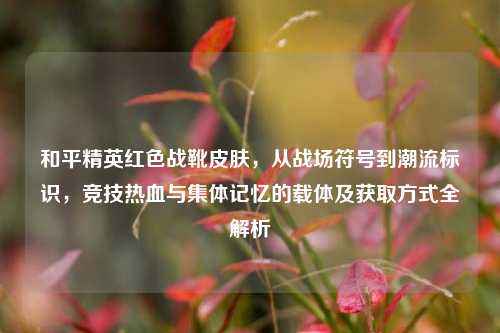 和平精英红色战靴皮肤,从战场符号到潮流标识,竞技热血与集体记忆的载体及获取方式全解析