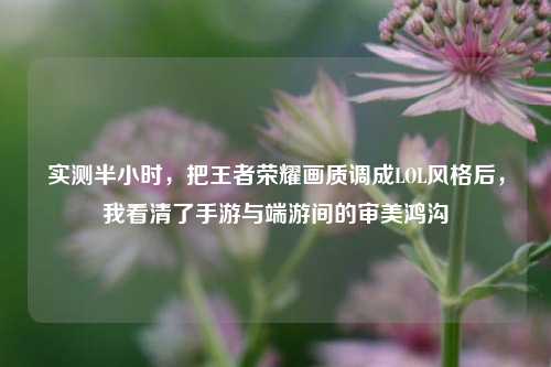 实测半小时,把王者荣耀画质调成LOL风格后,我看清了手游与端游间的审美鸿沟