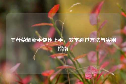 王者荣耀新手快速上手,教学跳过方法与实用指南
