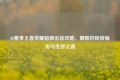 S8赛季王者荣耀貂蝉出装攻略,舞姬的极致输出与生存之道