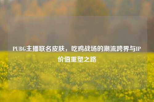 PUBG主播联名皮肤,吃鸡战场的潮流跨界与IP价值重塑之路