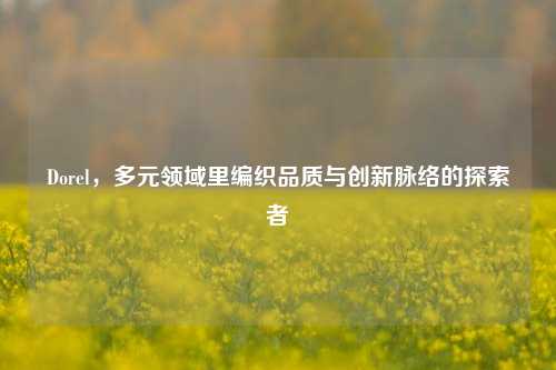 Dorel,多元领域里编织品质与创新脉络的探索者