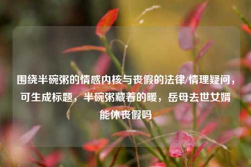 围绕半碗粥的情感内核与丧假的法律/情理疑问,可生成标题,半碗粥藏着的暖,岳母去世女婿能休丧假吗