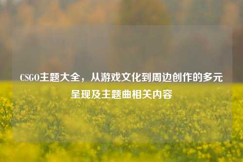 CSGO主题大全,从游戏文化到周边创作的多元呈现及主题曲相关内容