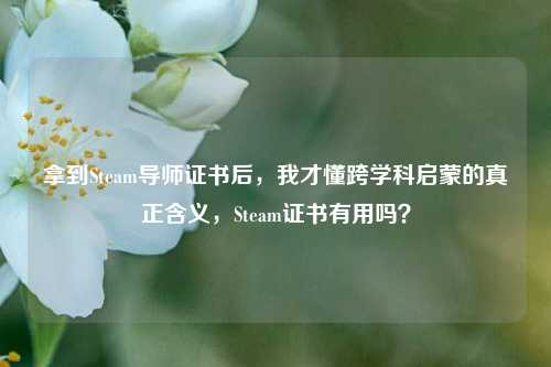 拿到Steam导师证书后,我才懂跨学科启蒙的真正含义,Steam证书有用吗?
