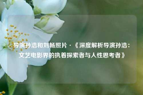 导演孙浩和刘畅照片·《深度解析导演孙浩:文艺电影界的执着探索者与人性思考者》